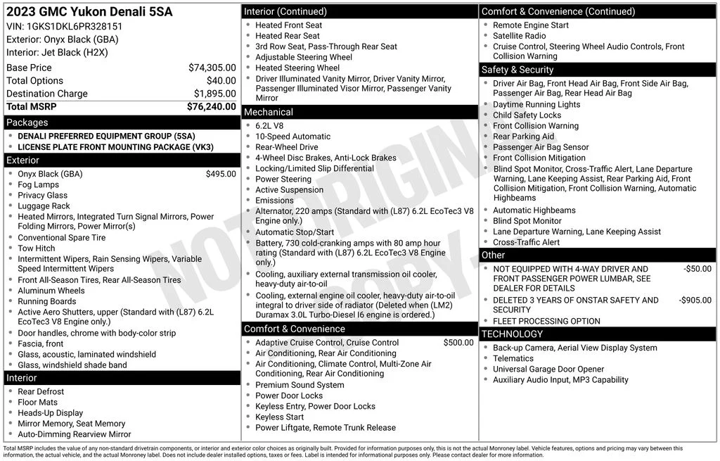 Used 2023 Black GMC Denali image 1