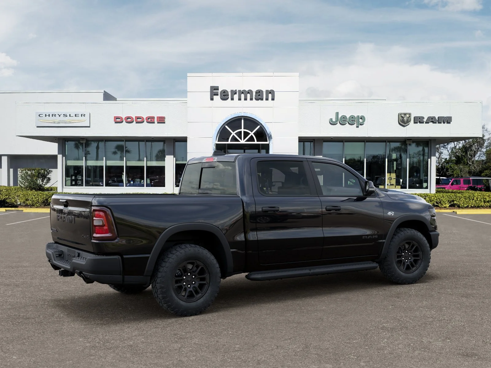 New 2026 Diamond Black Crystal Pearl-Coat Exterior Paint RAM Rebel image 5