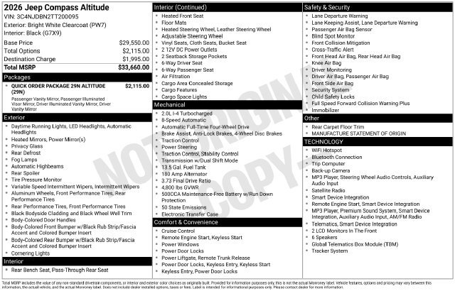 2026 Jeep Compass Latitude Altitude - Photo 33