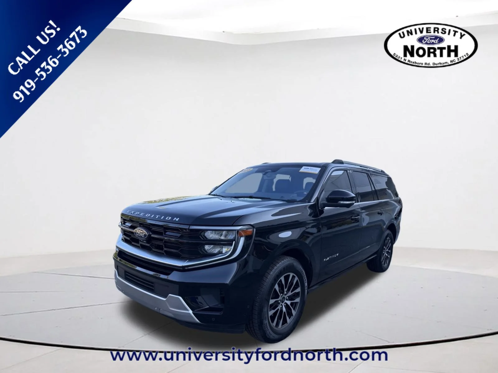 Used 2025 Black Metallic Ford Platinum image 3
