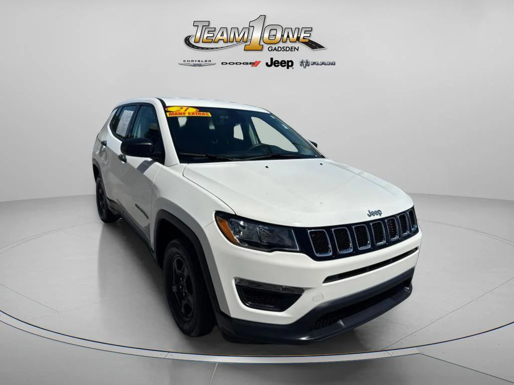 Used 2021 White Clearcoat Jeep Sport image 1