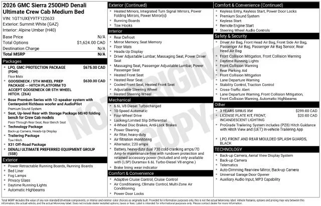 2026 GMC Sierra 2500HD