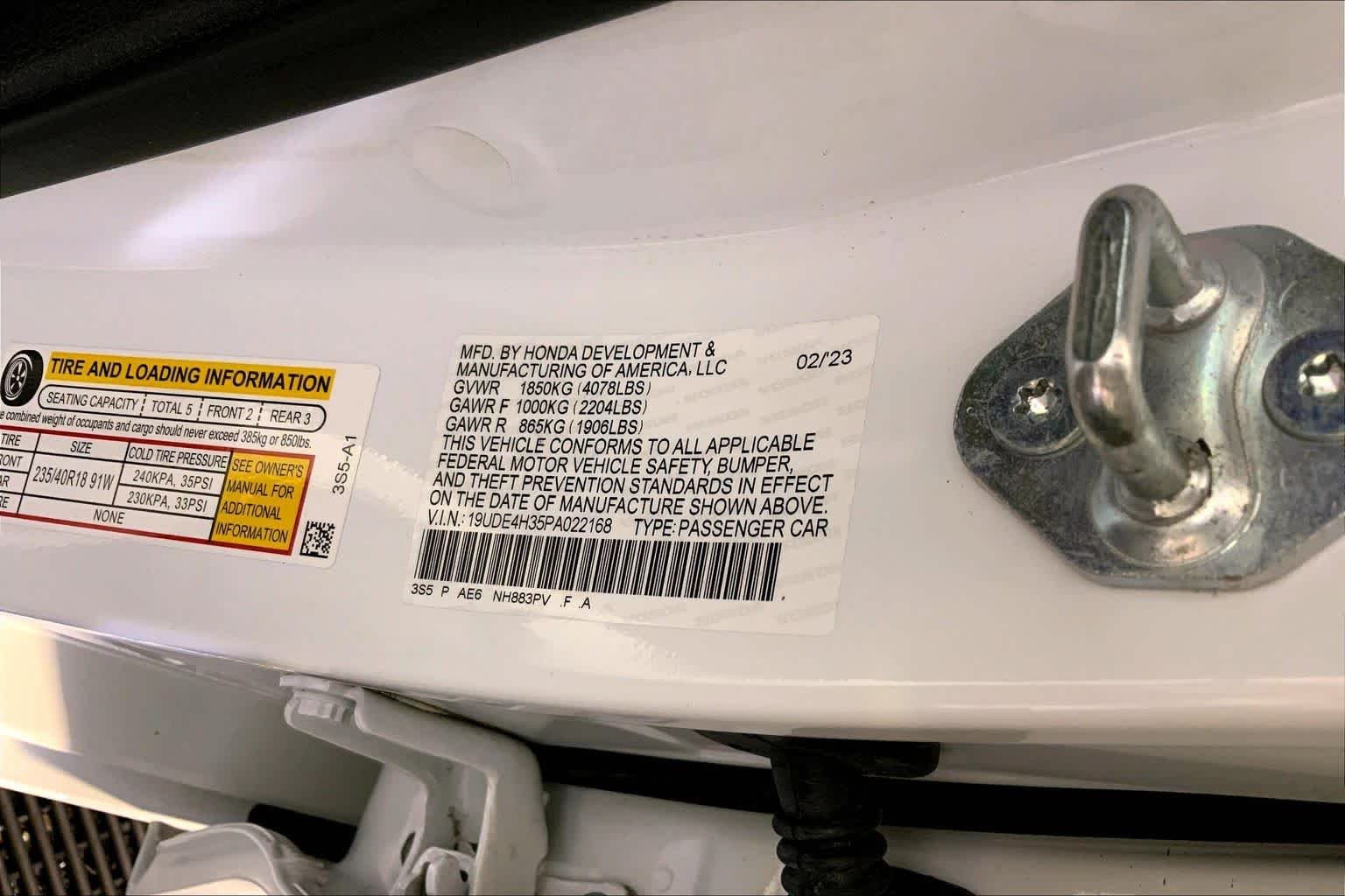 Certified Used 2023 Platinum White Pearl Acura With A-Spec Package image 34