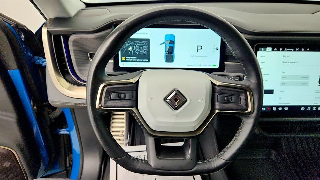 Used 2024 Rivian Blue Rivian Adventure Dual-Motor Large Pack w/ Ocean Coast Vegan Leather image 15