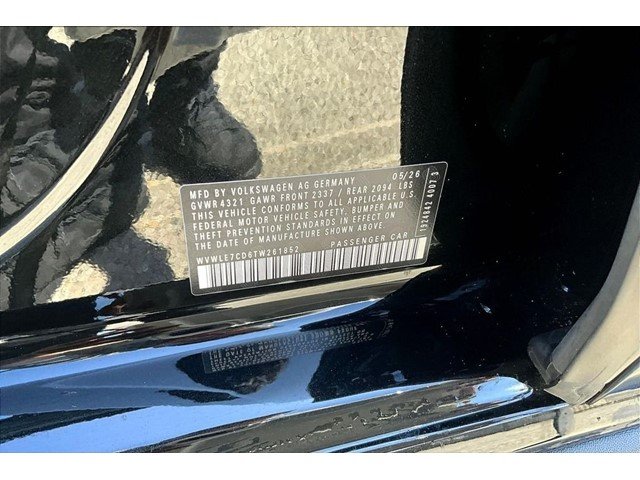 New 2026 Mythos Black Metallic Volkswagen 2.0T S image 19