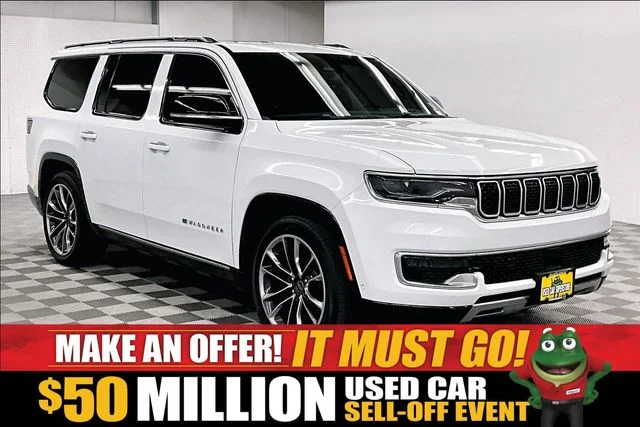 Used 2023 Bright White Clearcoat Jeep Series III image 1