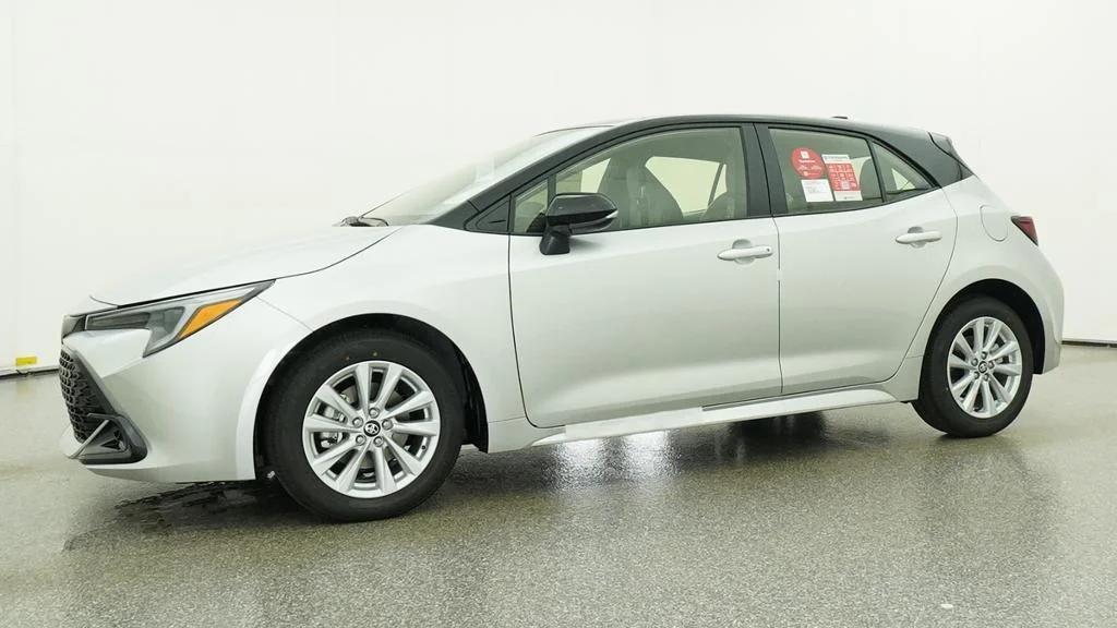 New 2027 Classic Silver Metallic with Black roof Toyota SE image 15