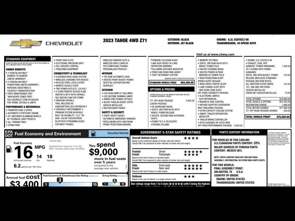 Used 2023 Black Chevrolet Z71 image 3