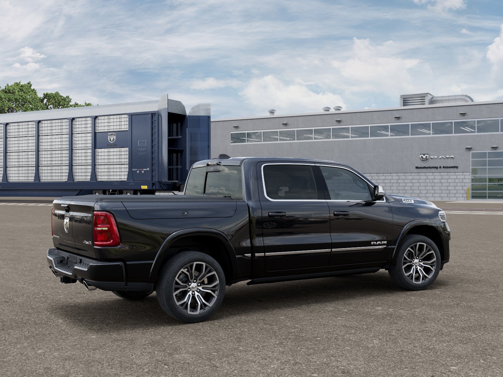 New 2026 Diamond Black Crystal Pearl-Coat Exterior Paint RAM Tungsten image 2