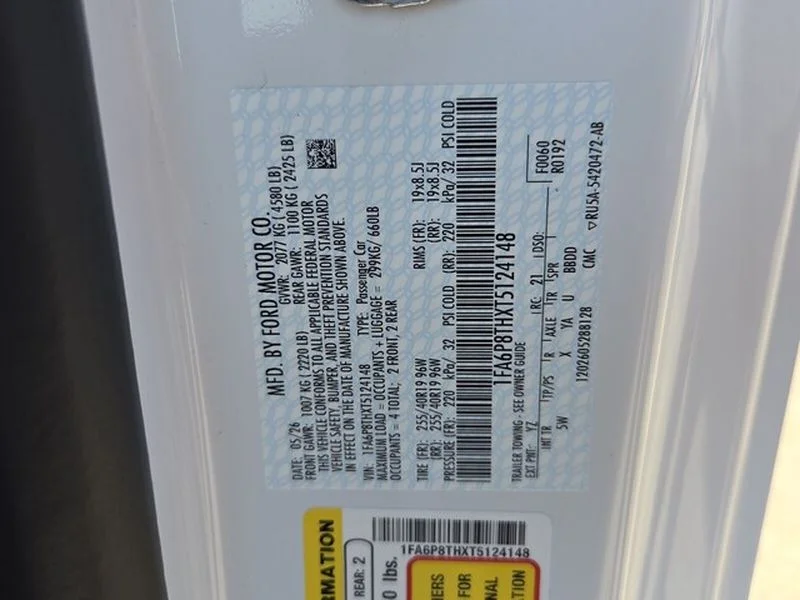 New 2026 Oxford White Ford EcoBoost® Premium Fastback image 11