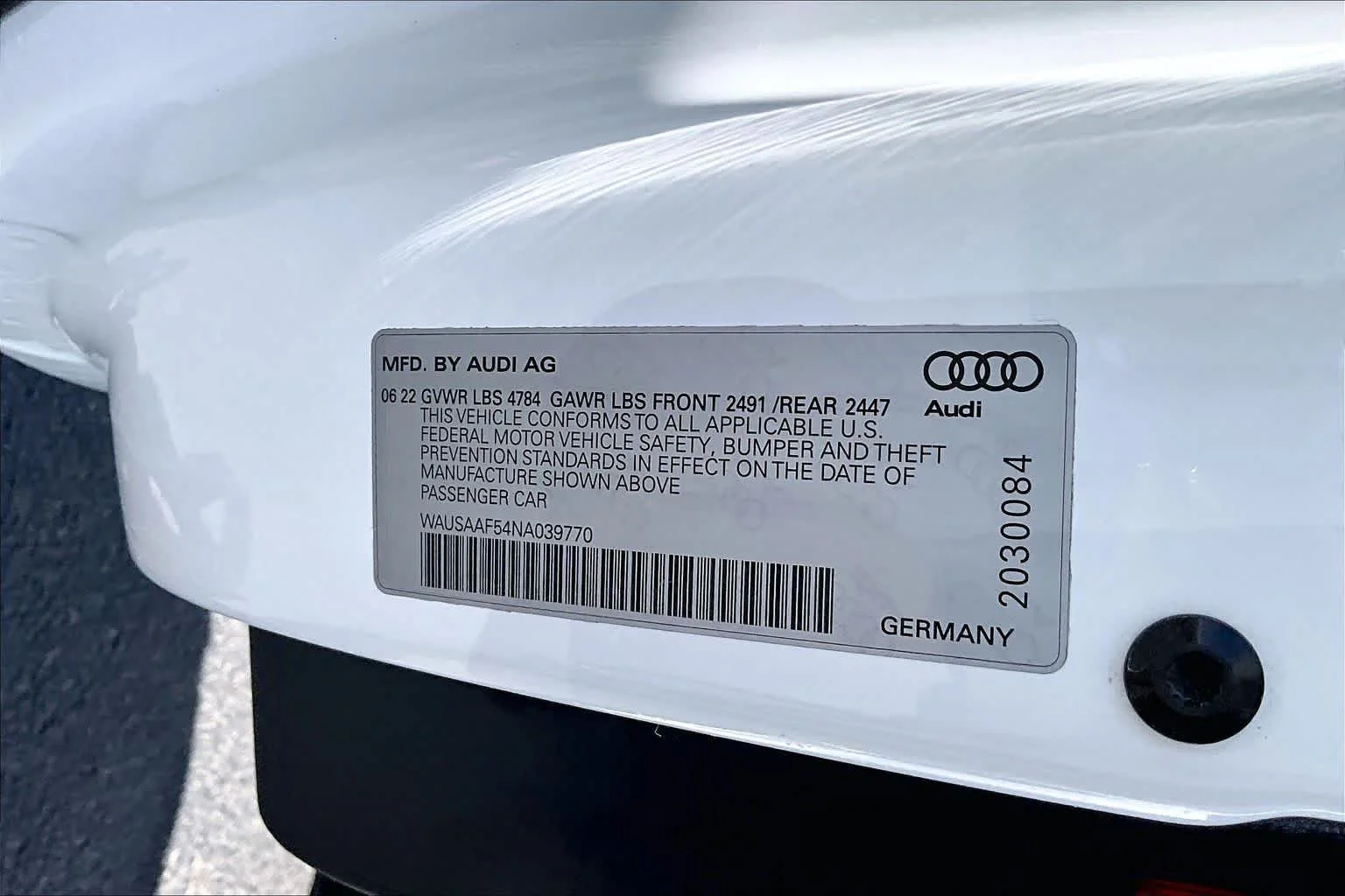 Used 2022 Glacier White Metallic Audi S line Premium image 33