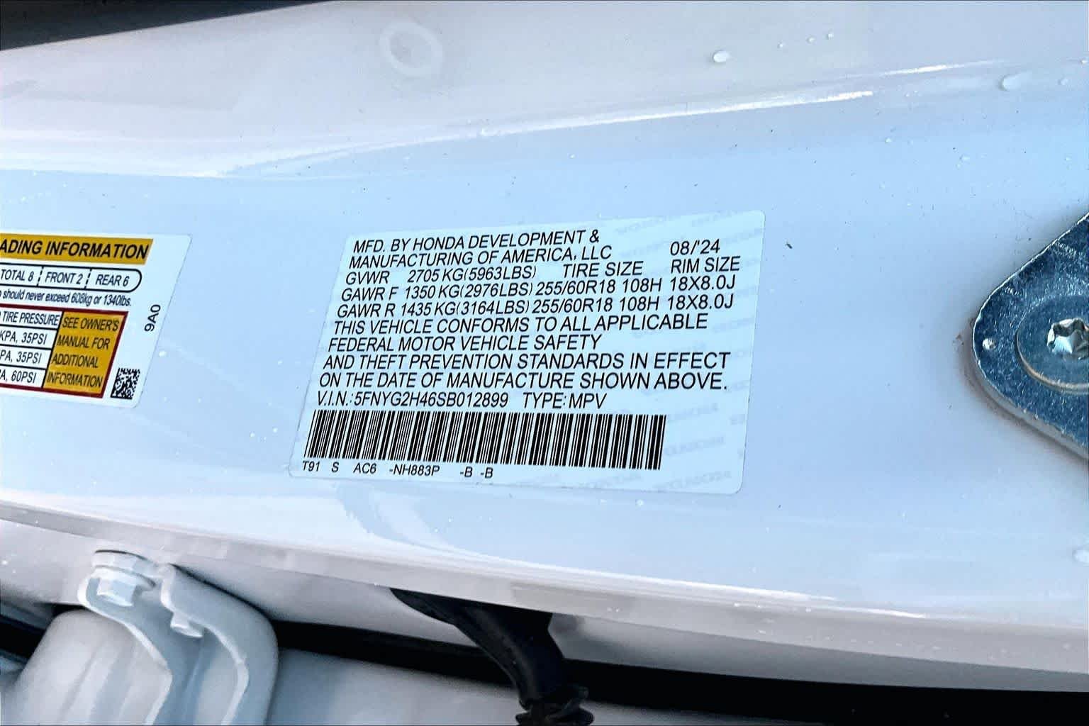 Used 2025 Platinum White Pearl Honda EX-L image 33