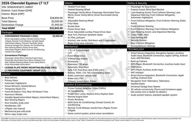 Used 2026 Cacti Green Chevrolet LT image 36