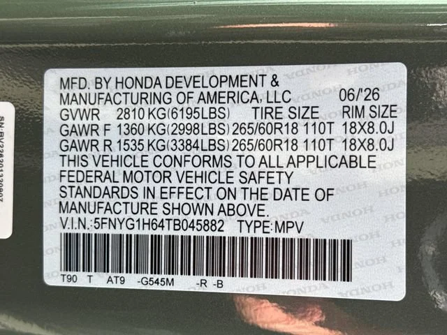 Certified Used 2026 Ash Green Metallic Honda TrailSport image 19