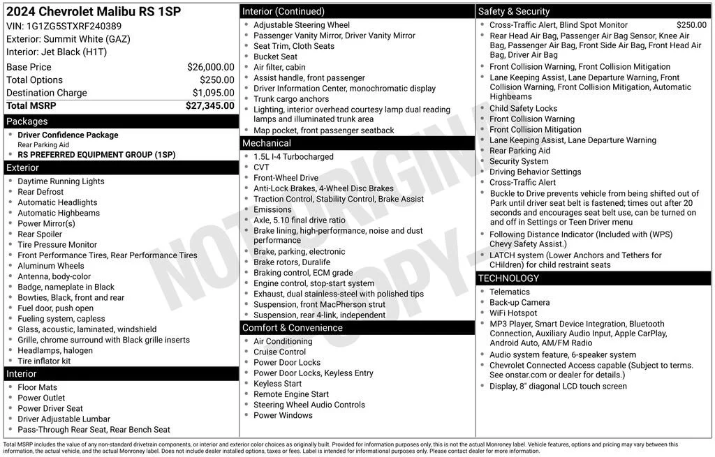 Used 2024 Summit White Chevrolet RS image 12