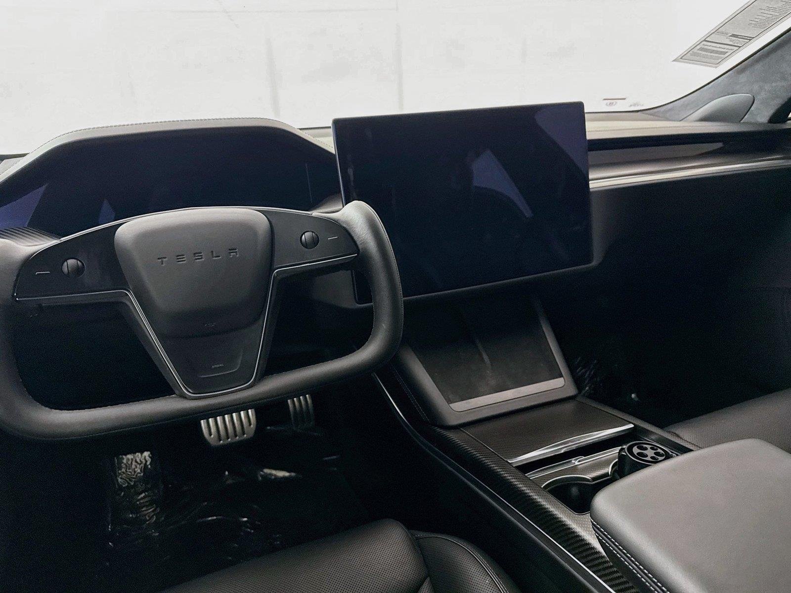 Used 2021 Solid Black Tesla Plaid image 29