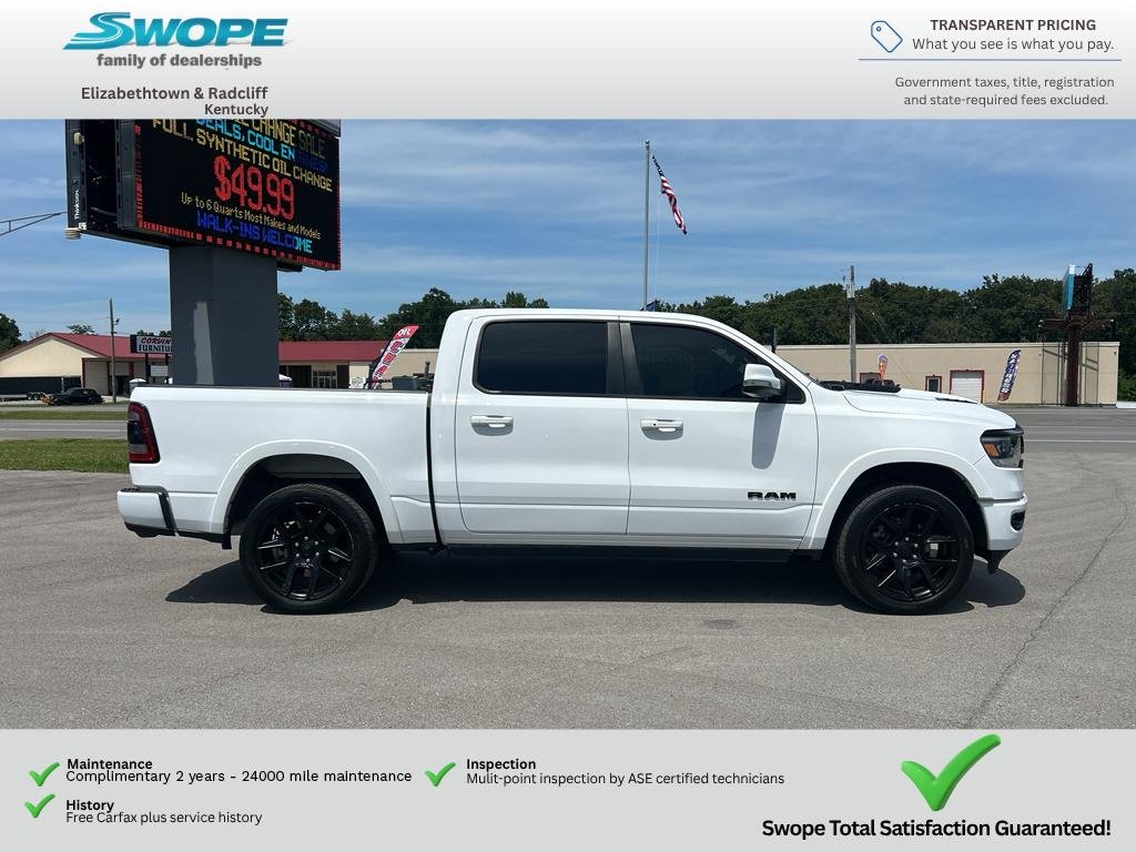 Used 2020 Bright White Clearcoat Ram Laramie image 3
