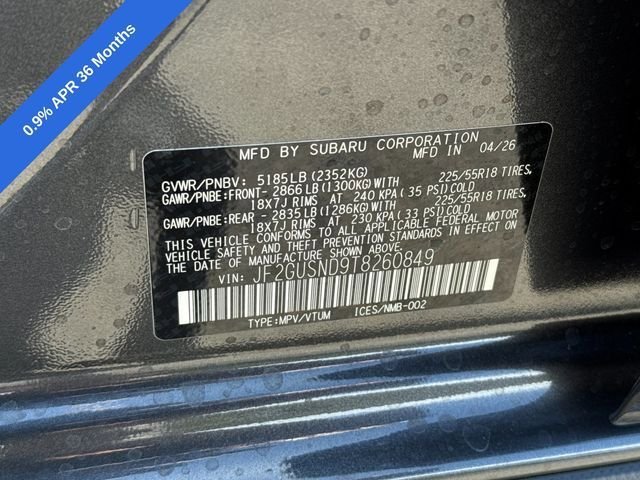 New 2026 MAGNETITE GRAY PEARL Subaru Limited Hybrid image 41