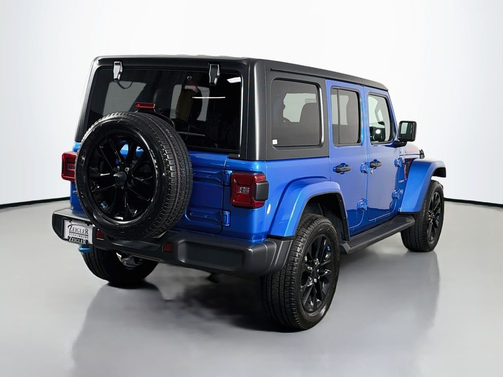 Used 2022 Blue Jeep Unlimited Sahara 4xe image 7