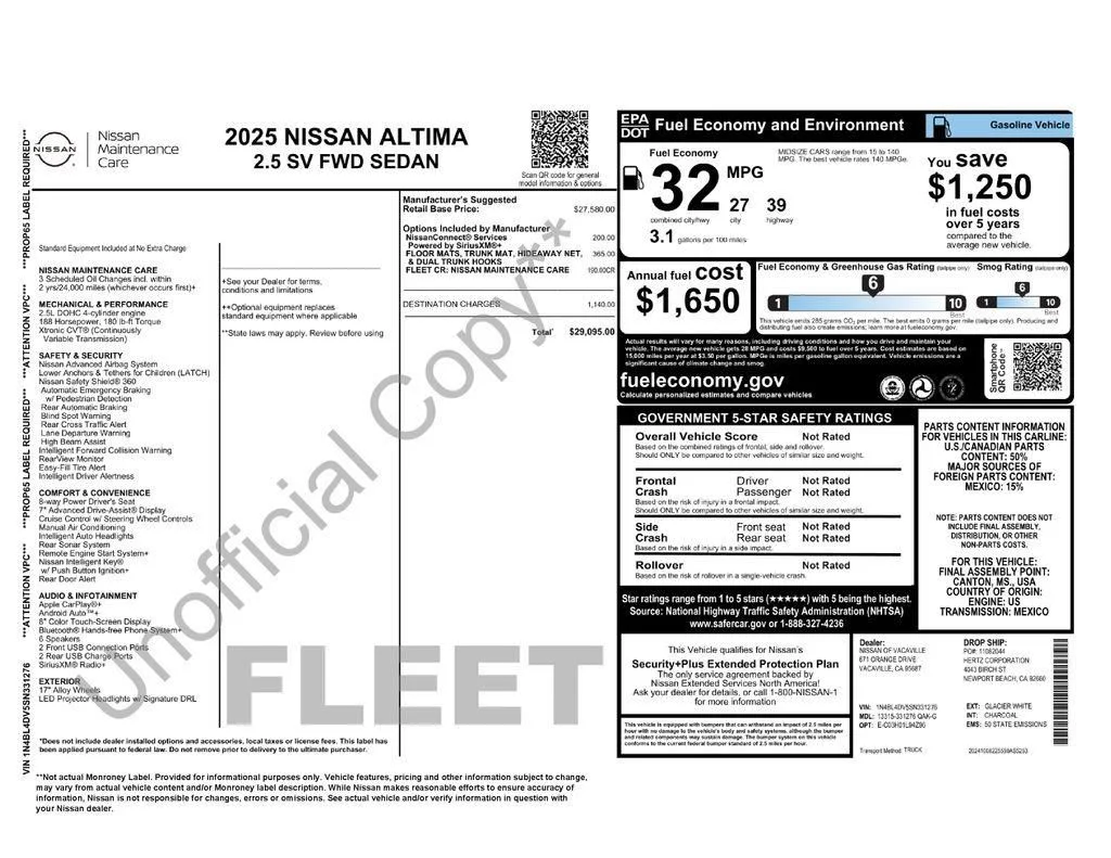 Used 2025 White Nissan 2.5 SV image 19