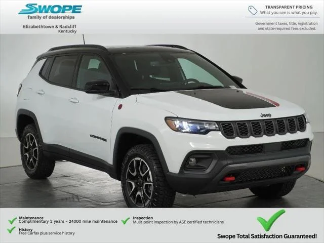New 2026 Bright White Clear-Coat Exterior Paint Jeep Trailhawk image 1
