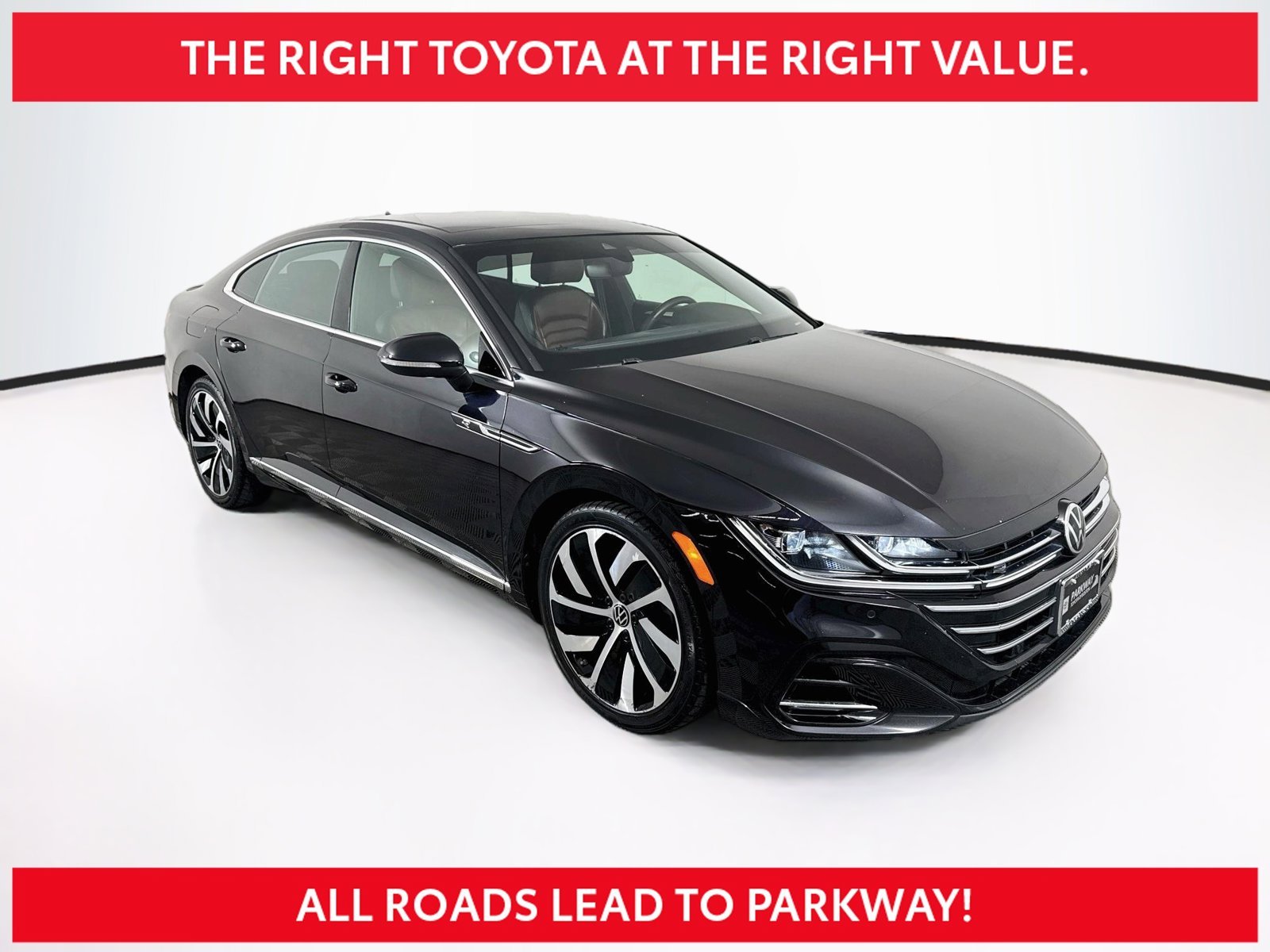 Used 2021 Black Volkswagen 2.0T SEL R-Line image 1