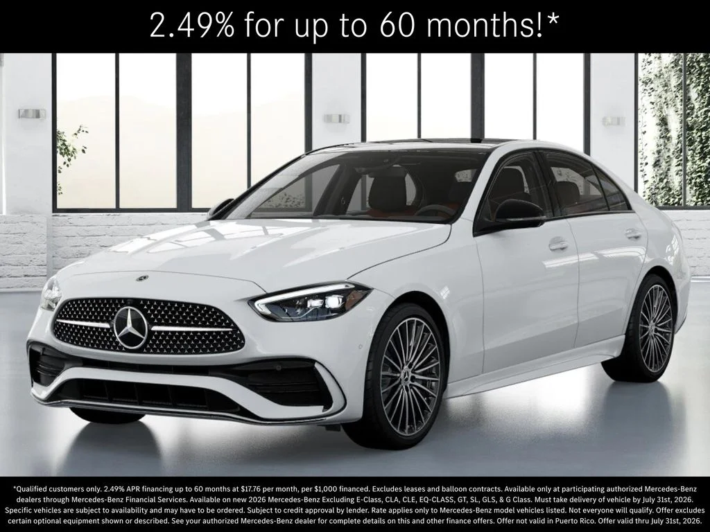 New 2026 Polar White Mercedes-Benz C 300 image 1