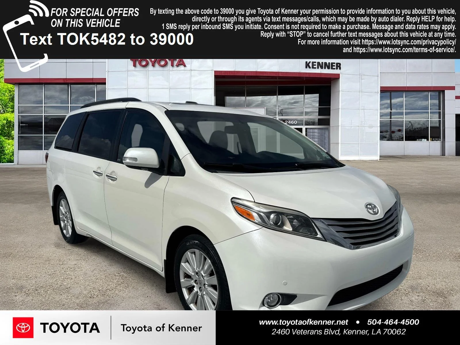 Used 2017 Blizzard Pearl Toyota Limited 7-Passenger image 1