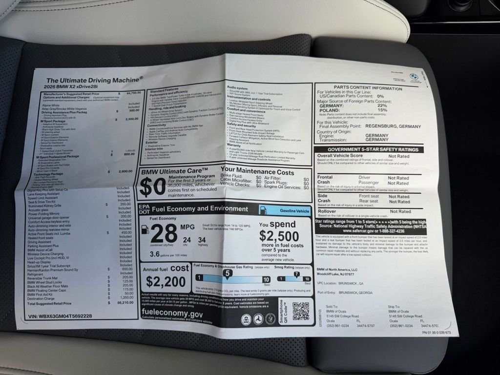 New 2026 Alpine White BMW xDrive28i image 25