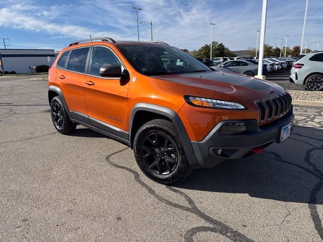 Used 2016 Orange Jeep Trailhawk image 2