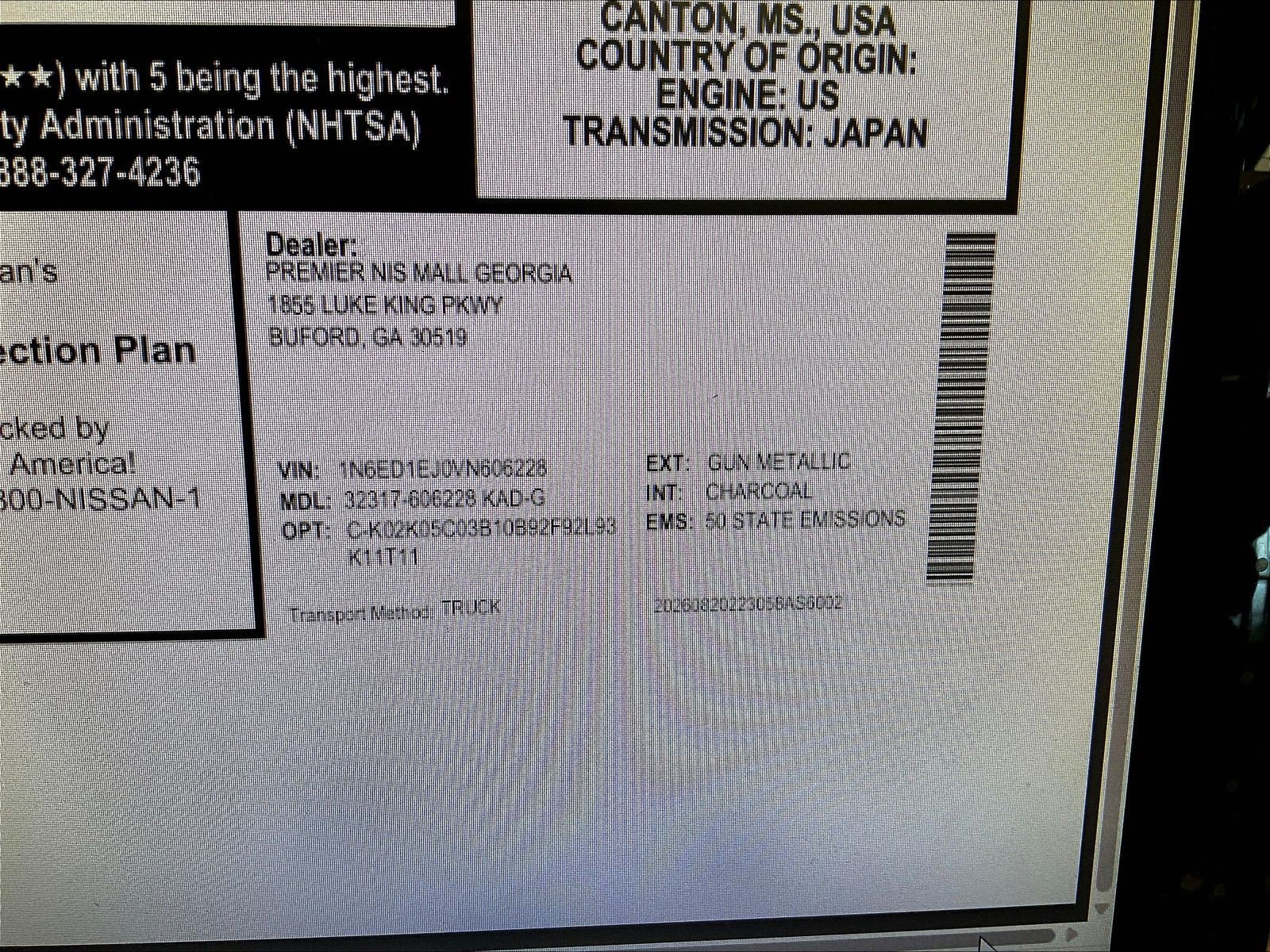 New 2027 Gray Nissan SV image 14
