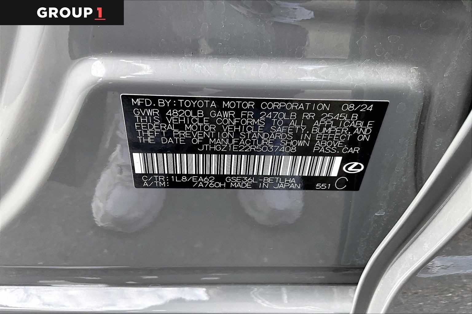 Used 2024 Incognito Lexus F SPORT image 34