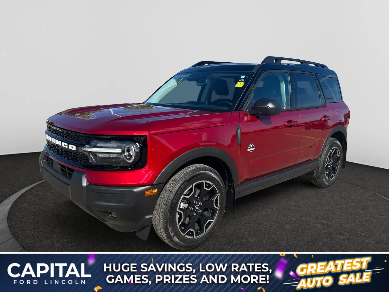 New 2026 Ruby Red Metallic Tinted Clearcoat Ford Outer Banks image 1