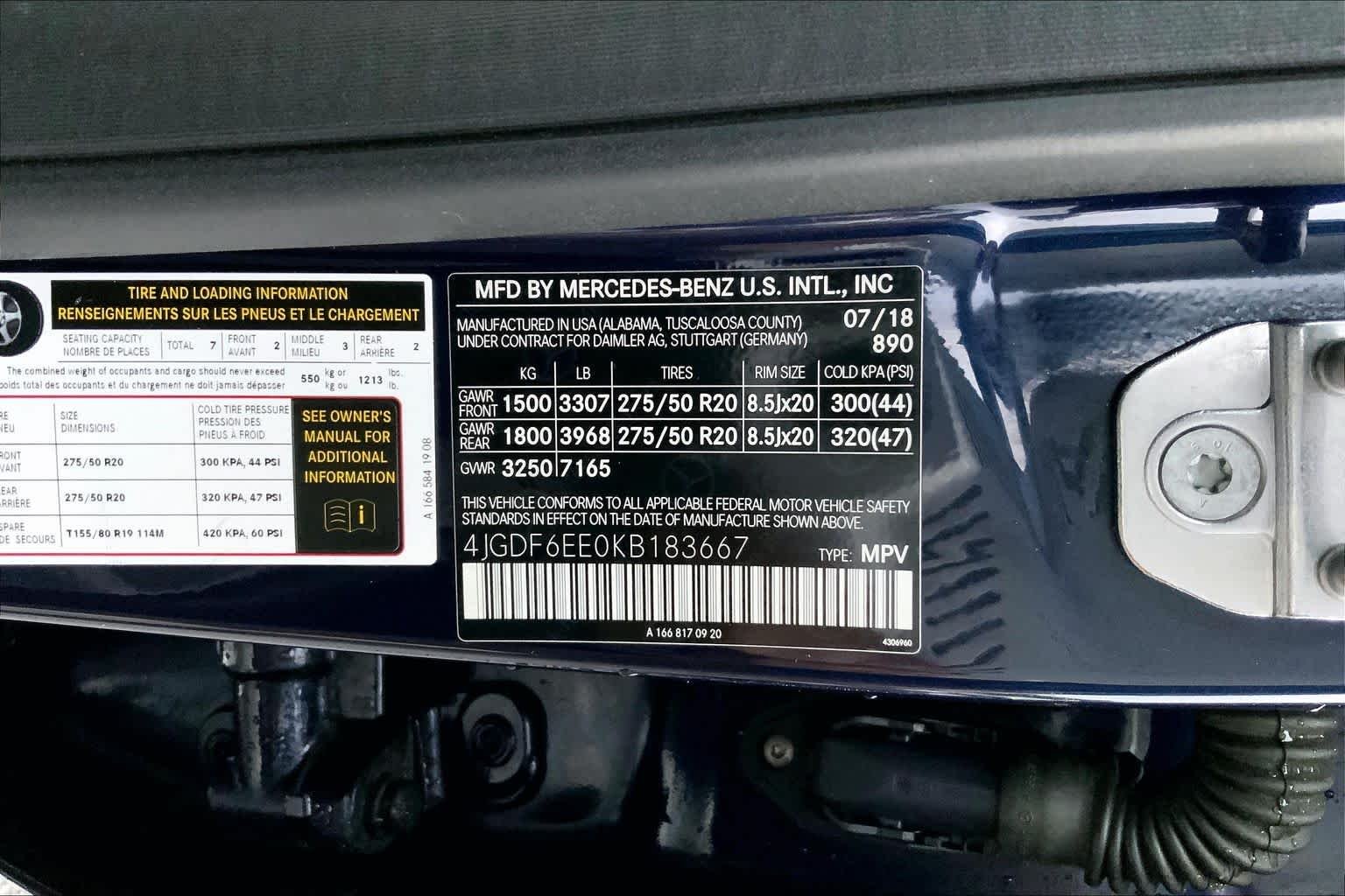 Used 2019 Lunar Blue Metallic Mercedes-Benz GLS 450 image 31