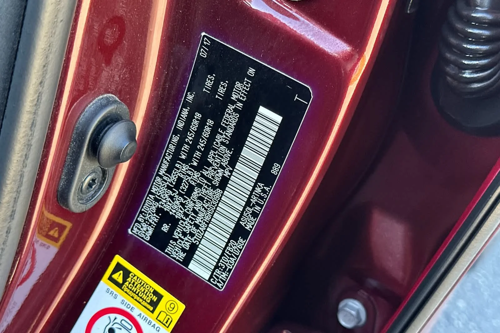 Used 2017 Ooh La La Rouge Mica Toyota LE image 28