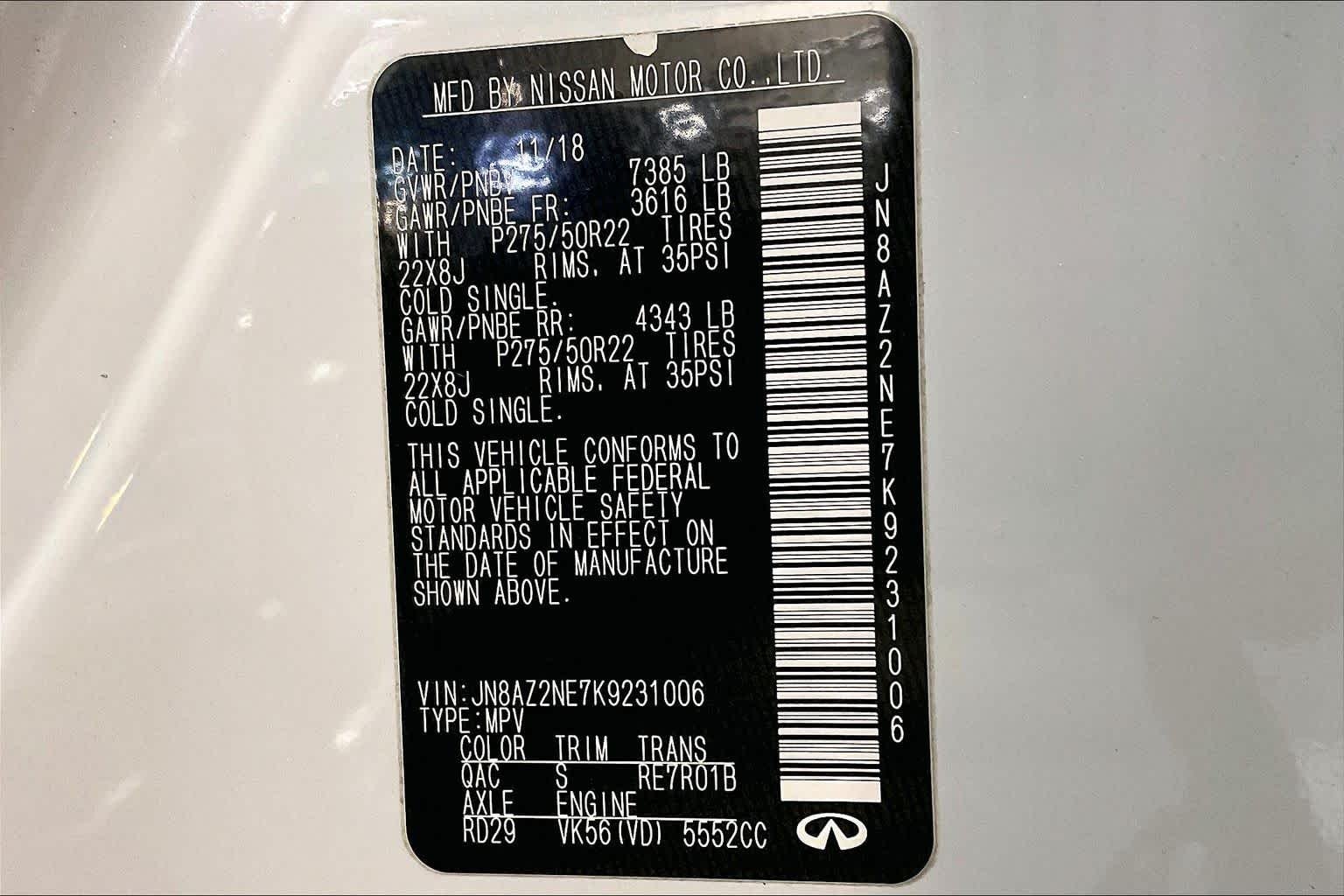 Used 2019 Moonstone White INFINITI LUXE image 37