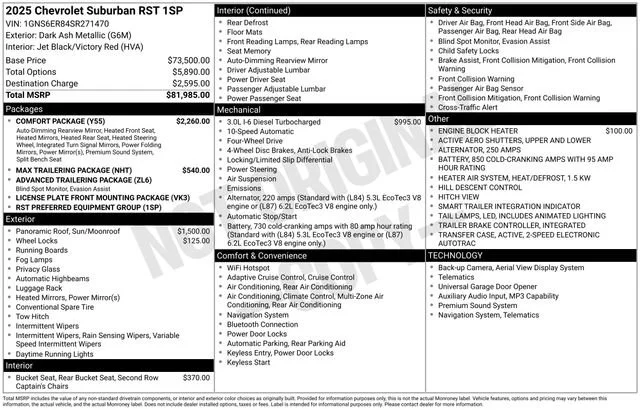 Used 2025 Dark Ash Metallic Chevrolet RST image 5