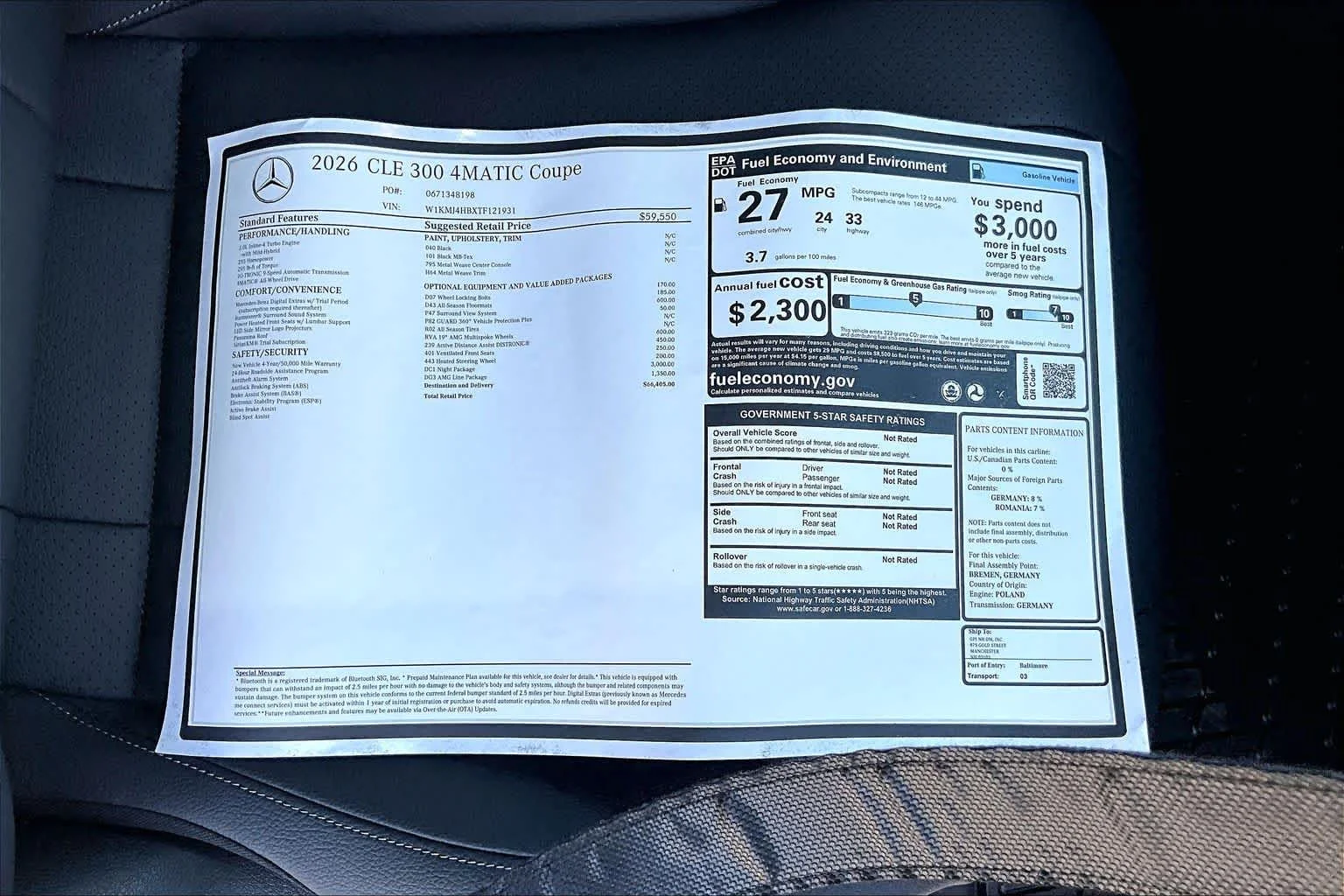 New 2026 Black Mercedes-Benz CLE 300 image 19