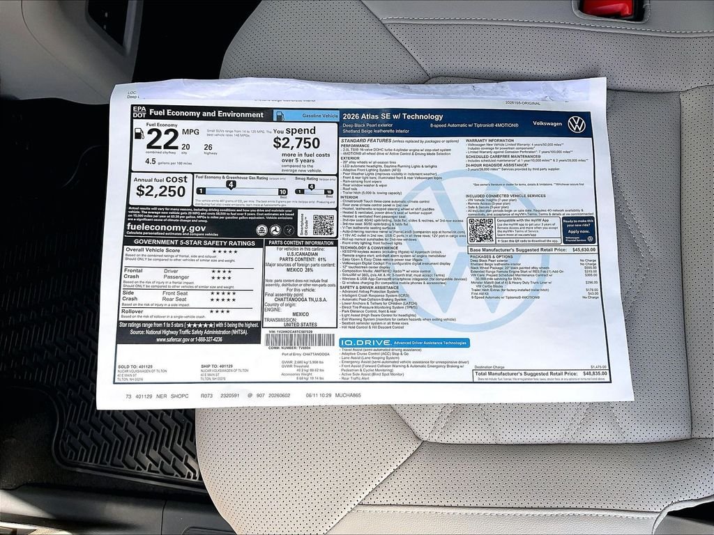2026 Volkswagen Atlas SE w/Tech - Photo 17