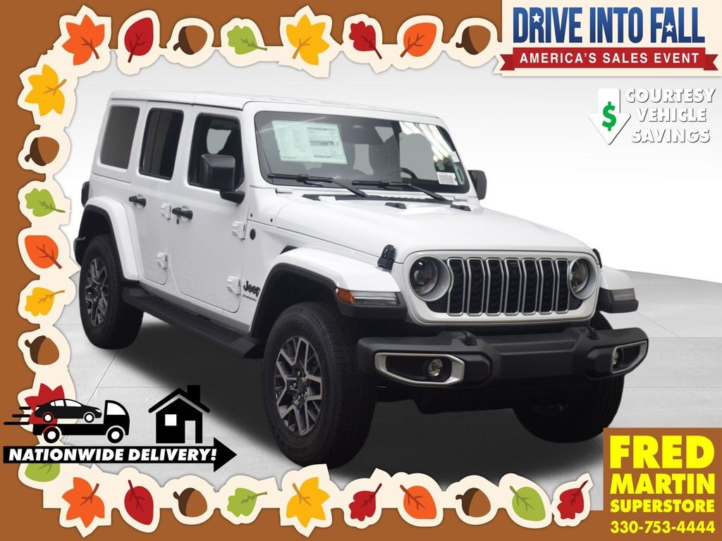 New 2026 Bright White Clear-Coat Exterior Paint Jeep Sahara image 1