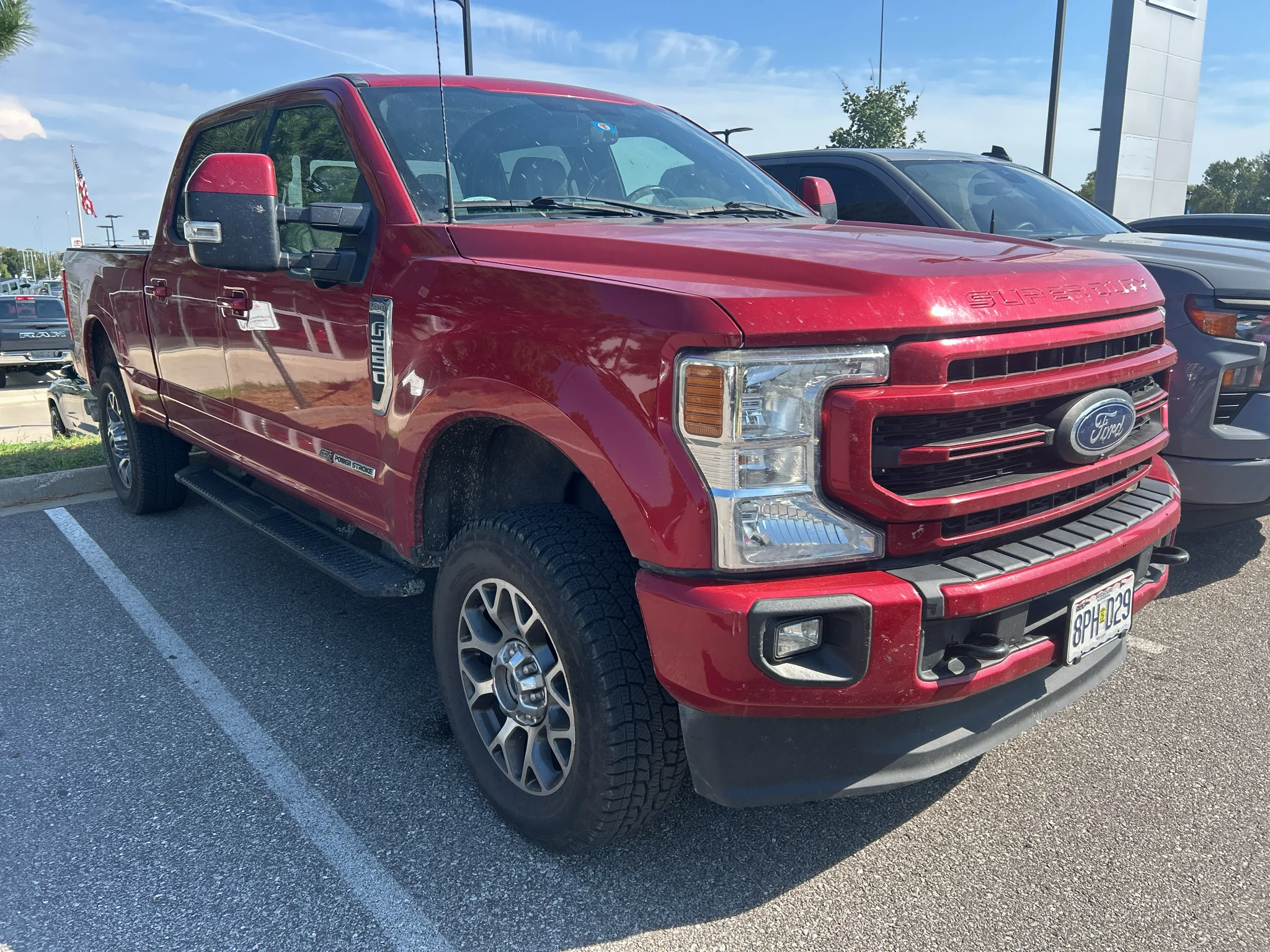 Used 2022 Rapid Red Metallic Tinted Clearcoat Ford LARIAT image 8