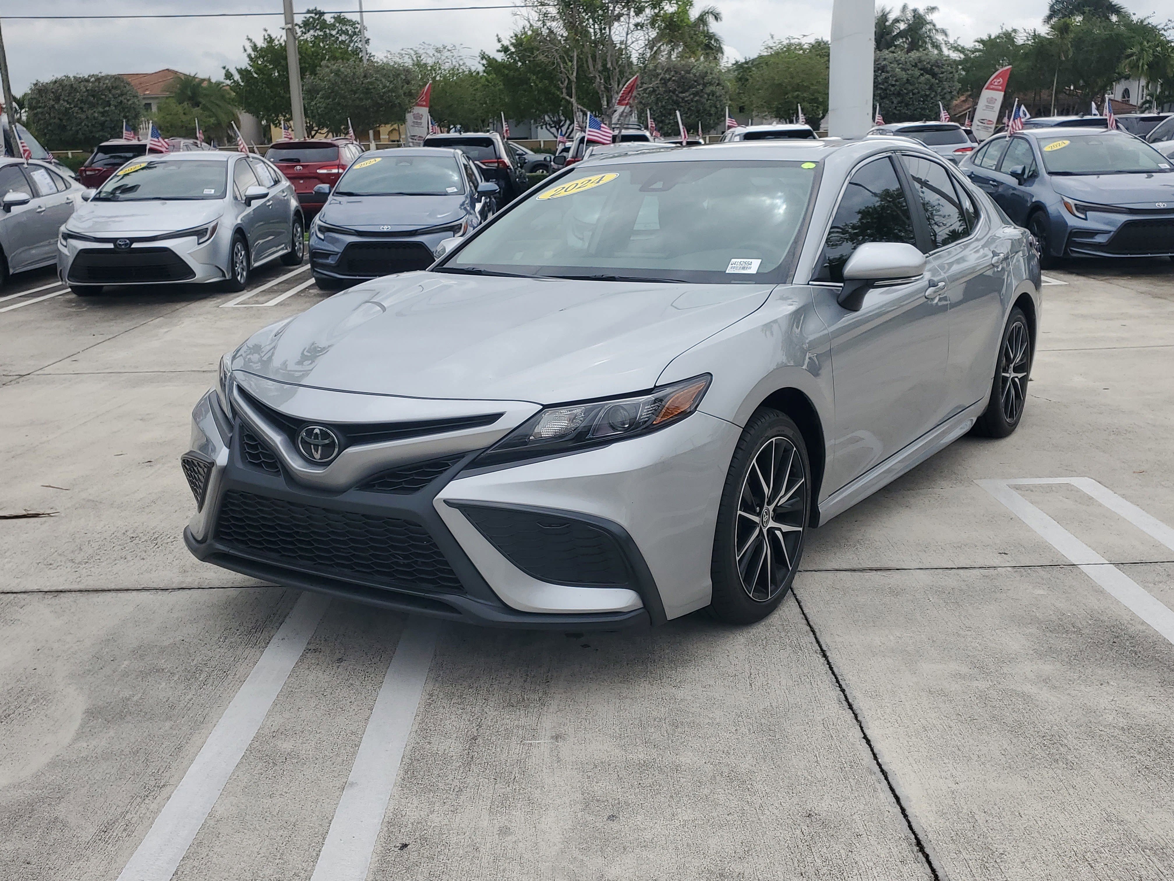 Used 2024 Celestial Silver Metallic Toyota SE image 7