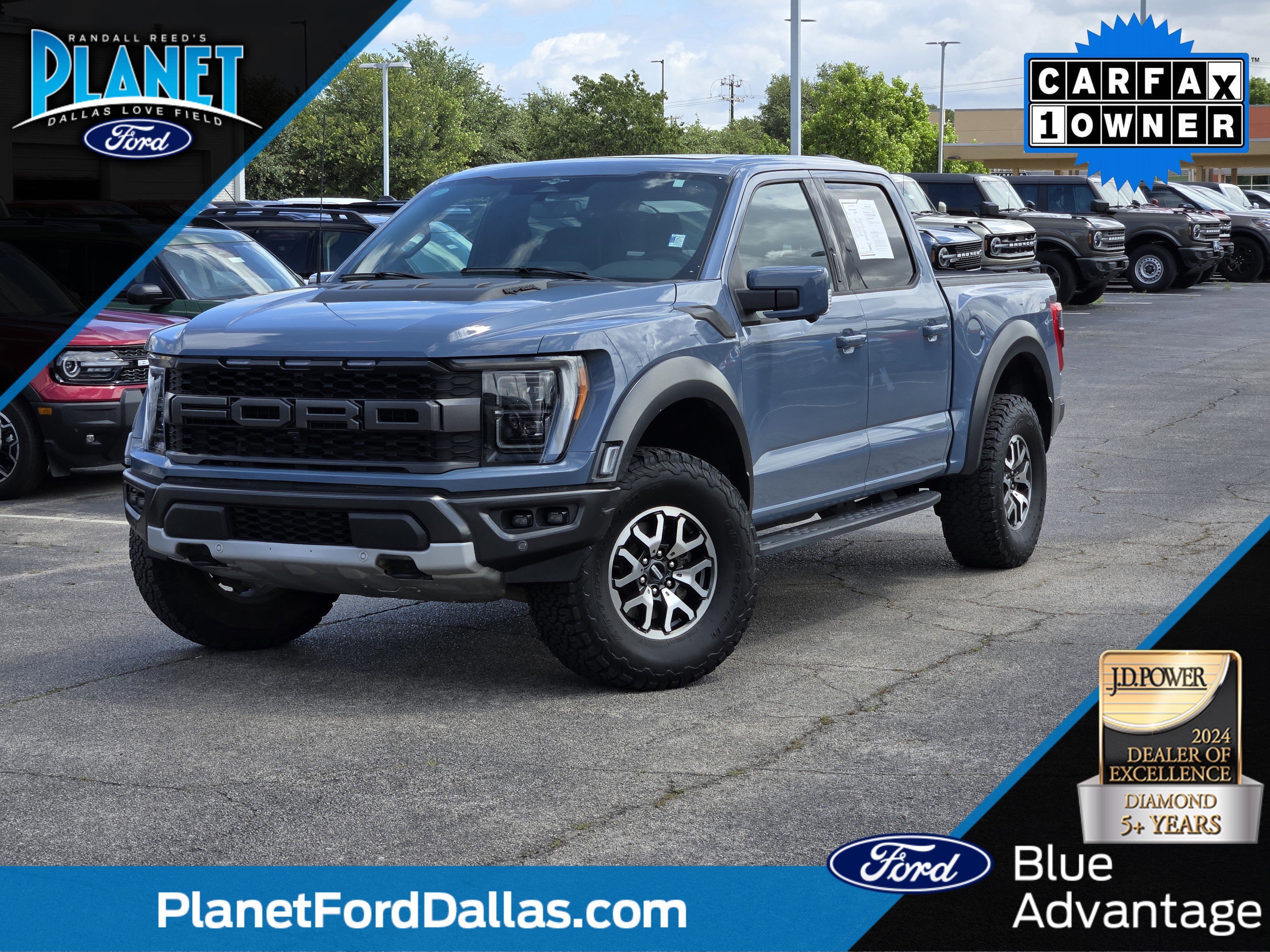 Certified Used 2023 Azure Gray Metallic Ford Raptor image 1