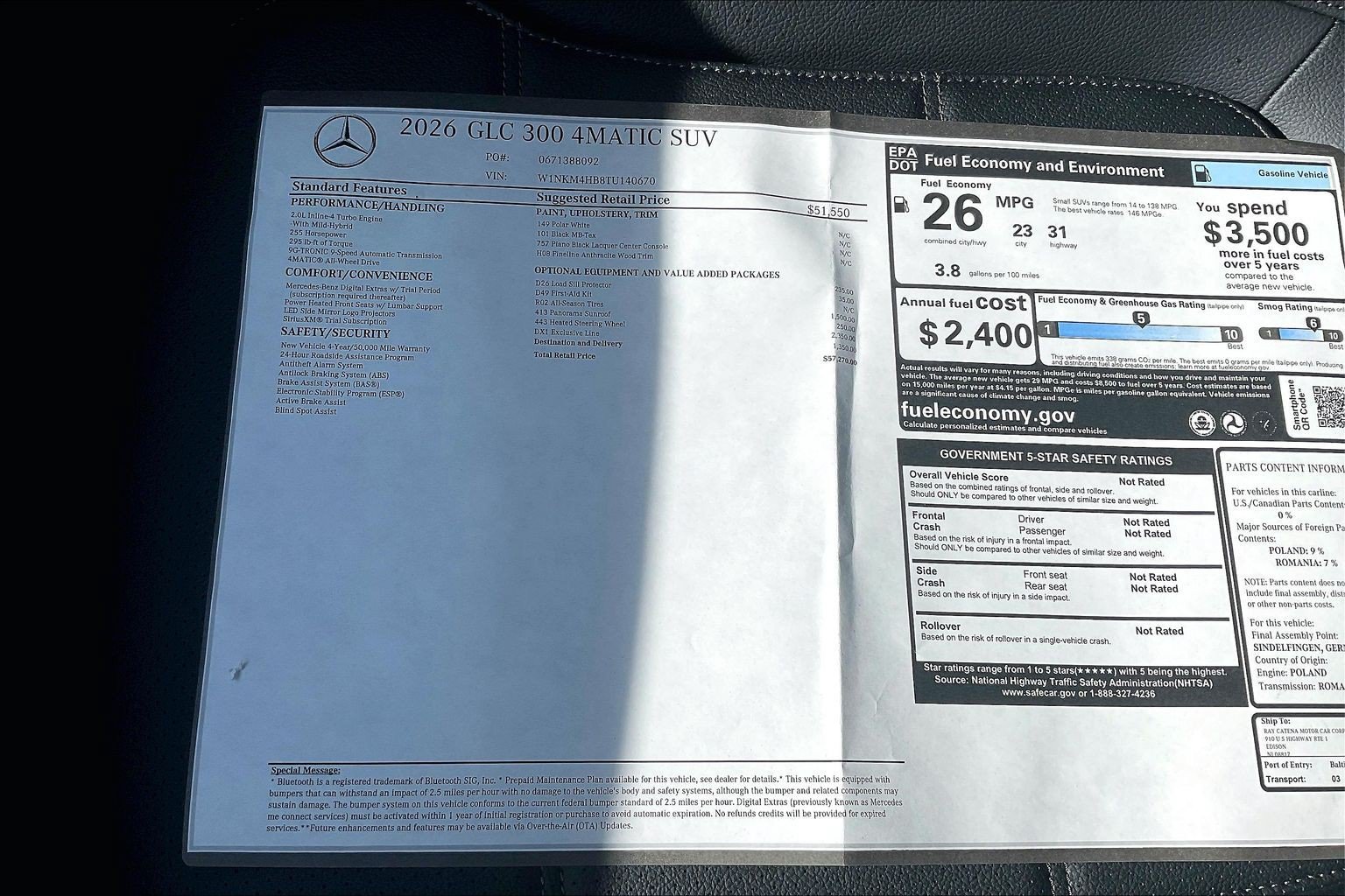 New 2026 Polar White Mercedes-Benz GLC 300 image 26