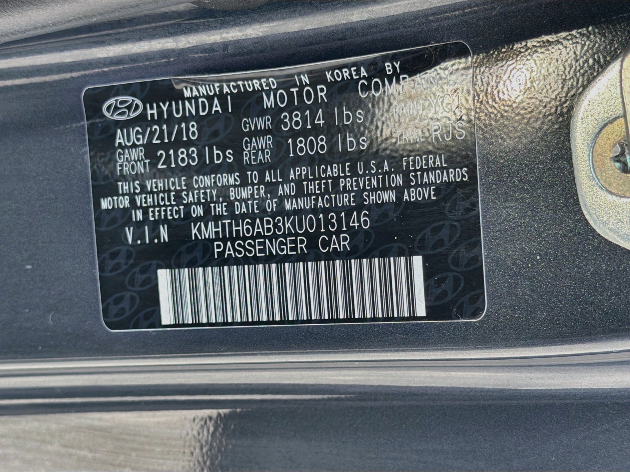 Used 2019 Thunder Gray w/Black Roof Hyundai Turbo Ultimate image 41