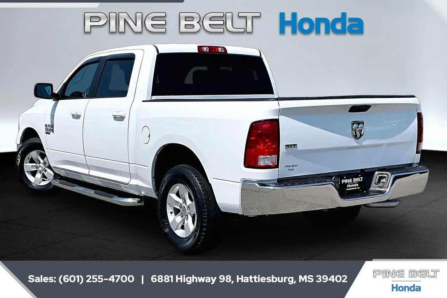 Used 2021 Bright White Clearcoat Ram SLT image 2