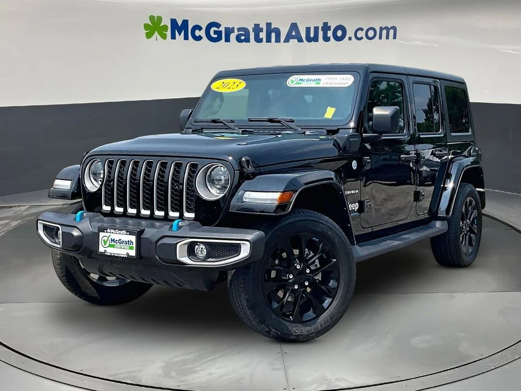 Used 2023 Black Jeep Sahara 4xe image 3
