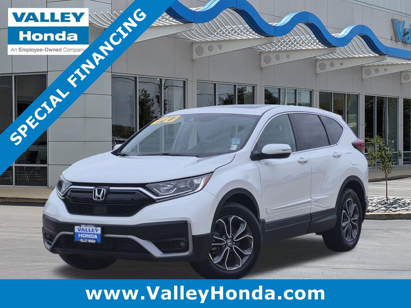 Certified Used 2020 Platinum White Pearl Honda EX-L AWD image 1