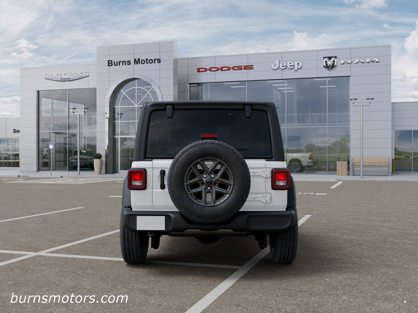 New 2026 Bright White Clear-Coat Exterior Paint Jeep Sport 4-Door image 7