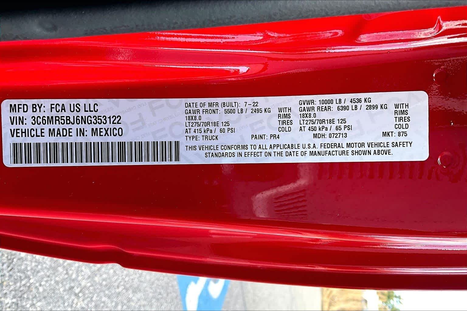 Certified Used 2022 Flame Red Clearcoat Ram Big Horn image 34